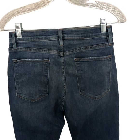 Frame Le High Skinny in Selman Triangle Raw Frayed Jeans - Picture 7 of 9